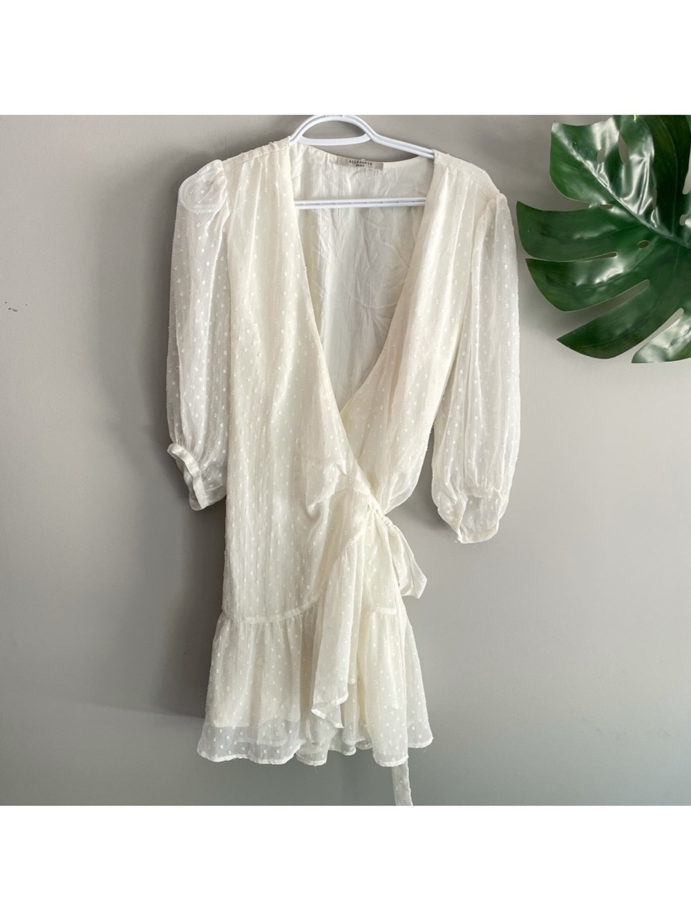 All saints Women's Cream Wrap Dress